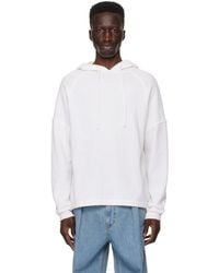 WOOYOUNGMI - Pull à capuche blanc cassé à cordon coulissant - Lyst