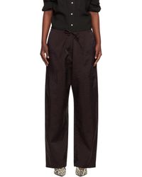 Studio Nicholson - Pantalon Hera Brun - Lyst
