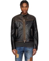 ANDERSSON BELL - Ssense Exclusive & Vintage Biker Leather Jacket - Lyst