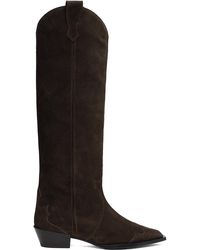 Aeyde - Aruna Suede Cowboy Tall Boots - Lyst