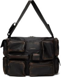 Balenciaga - Grand Sac Porté Épaule Superbusy Brun - Lyst