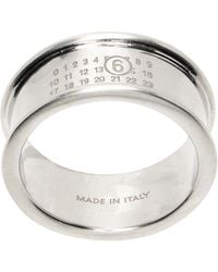 MM6 by Maison Margiela - Logo Band Ring - Lyst