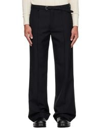 Dries Van Noten - Belted Wool Trousers - Lyst