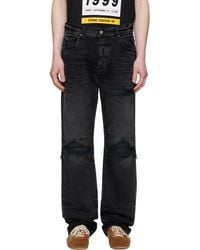 Amiri - ブラック Mx1 レザー ストレートジーンズ - Lyst