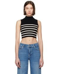 FRAME - Cropped Cashmere Mockneck Sweater - Lyst