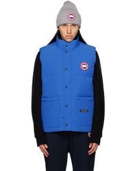 Canada Goose - Veste freestyle crew bleue rembourrée en duvet - Lyst