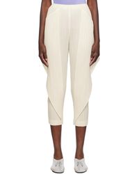 Pleats Please Issey Miyake - Off- Thicker Bottoms 1 Trousers - Lyst