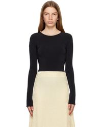 Jil Sander - Black Open Back Bodysuit - Lyst