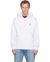 Ami Paris - ホワイト Ami De Coeur コットン フーディ - Lyst