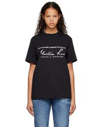 Martine Rose - T-shirt noir à logo et texte imprimés - Lyst