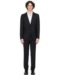 BOSS - ブラック Micro-Pattern スリムフィット バージンウール スーツ - Lyst