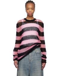 we11done - Striped Knit Sweater - Lyst