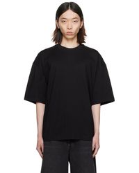 WOOYOUNGMI - Black Embroidered T-shirt - Lyst