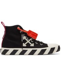 off white high top sneaker black