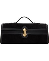 SAVETTE - Sac Étroit De Style Pochette Noir À Fermoir Symmetry - Lyst