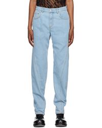 Mugler - ブルー ツイストシーム ジーンズ - Lyst