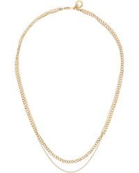 A.P.C. - . Gold Minimal Necklace - Lyst