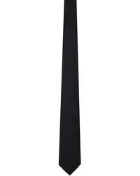 Emporio Armani - Cravate noire en soie - Lyst