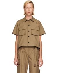 Sacai - Khaki Cotton Weather Shirt - Lyst
