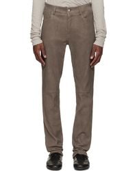 Rick Owens - グレー Temple Tyrone レザーパンツ - Lyst