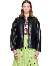 Marni - Pointed Collar Leather Jacket - Lyst