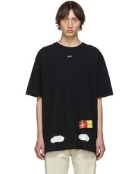 Off-White c/o Virgil Abloh Ssense Exclusive Black Incomplete Spray Paint T-shirt