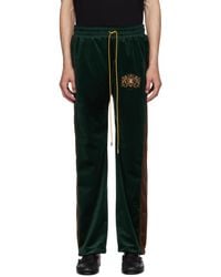 Rhude - Green Embroidered Sweatpants - Lyst