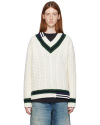 Moncler Genius - Moncler X Palm Angels Off-white Sweater - Lyst