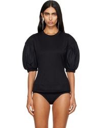 Simone Rocha - Puff Sleeve Sculpted Contrast T-Shirt - Lyst