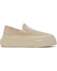 MM6 by Maison Martin Margiela - Suede Platform Slip-On Sneakers - Lyst
