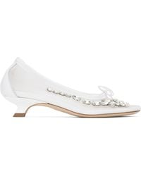 Simone Rocha - Ssense Exclusive Bridal Capsule Embellished Flower Ballerina Heels - Lyst