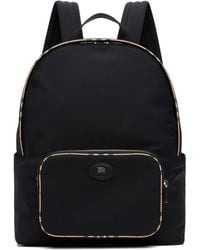 Burberry - Check Trim Backpack - Lyst