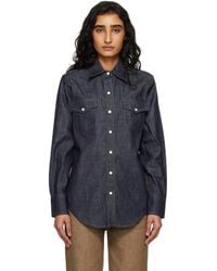 A.P.C. - Western Denim Shirt - Lyst