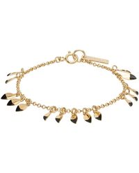 Isabel Marant - Gold & Black Shiny Leaf Bracelet - Lyst