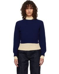 Jil Sander - Off- Wool Mock-Neck Sweater - Lyst