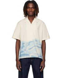 Lacoste - ホワイト＆ブルー Logo リラックスフィット ストライプ シャツ - Lyst