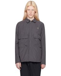 Fred Perry - F Perry グレー ユーティリティジャケット - Lyst