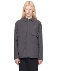 Fred Perry - F perry blouson utilitaire gris - Lyst
