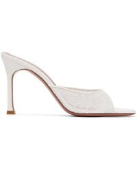 AMINA MUADDI - Alexa Lace Slipper 95 Heeled Sandals - Lyst