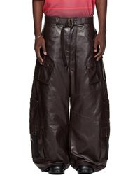 Lu'u Dan - Loaded Faux-Leather Cargo Pants - Lyst
