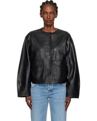St. Agni - Utility Cocoon Leather Jacket - Lyst