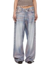 Acne Studios - Jean Décontracté 1981 Bleu À Effet Scintillant - Lyst