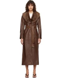 Nour Hammour - Dakota Glamorous Leather Coat - Lyst