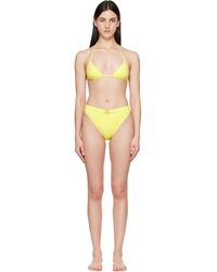 Balmain - Triangle High Brief Bikini - Lyst