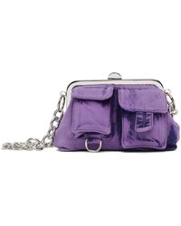 Marques'Almeida Ssense Exclusive Multipocket Mini Clasp Bag - Purple