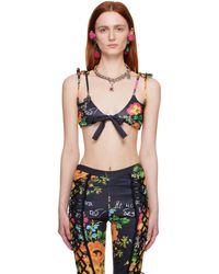 Chopova Lowena - Ssense Exclusive Double Delight Neon Floral Bikini Top - Lyst