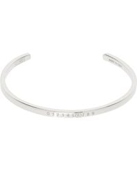 MM6 by Maison Margiela - Numeric Minimal Signature Cuff Bracelet - Lyst