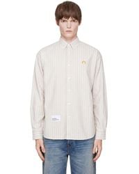Aape By A Bathing Ape - 'Aapenow' Moonface Striped Long Sleeve Shirt - Lyst