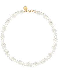 Simone Rocha - White Crystal Daisy Chain Necklace - Lyst