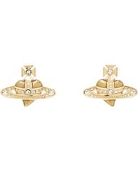 Vivienne Westwood - New Diamante Heart Earrings - Lyst